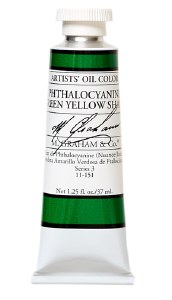 M. Graham Oil Phthalocyanine Green  Yellow Shade 37ml