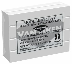 Van Aken Plastalina Modeling Clay 1lb. Brown