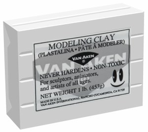 Van Aken Plastalina Modeling Clay 1lb. Sculpture Gray