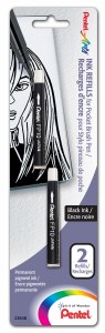 Pentel Refills for Pocket Brush Pen Black 2pk