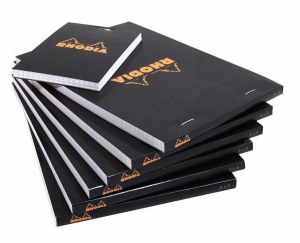 Rhodia Dot Grid Paper Notepad 8.25x12.5 Black