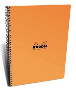 Rhodia Meeting Book Wirebound 6.5x8.25 Orange