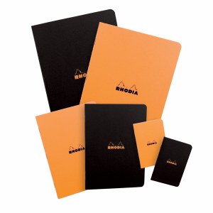 Rhodia Lined Paper Staplebound Notebook 6x8.25 Black
