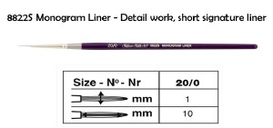 Silver Silk 88® Brush MONOGRAM LINER 20/0 -  8822S20/0