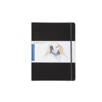 Hand Book Travelogue Journal Portrait Ivory Black 10.5x8.25