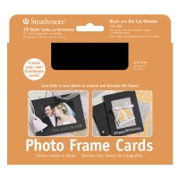 Strathmore Photo Frame Cards Black w/ Cut Out Window 5x7 10pk