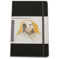 Hand Book Travelogue Journal Portrait Ivory Black 3.5x5.5