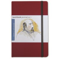 Hand Book Travelogue Journal Portrait Vermillion Red 5.5x8.2