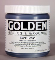 Golden Black Gesso 8oz