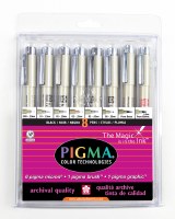 Sakura Pigma Micron Pen Set of 8 Black