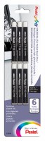 Pentel Refills for Pocket Brush Pen Black 6pk