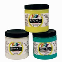 Speedball Fabric Printing NIGHT GLO Ink Yellow 8oz