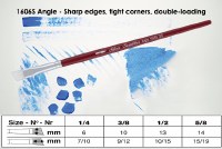 Silver Scrubber Brush Angle 1/4"- 1606S-1/4