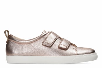 Clarks 'Glove Daisy' Casual Trainers (Rose Gold)