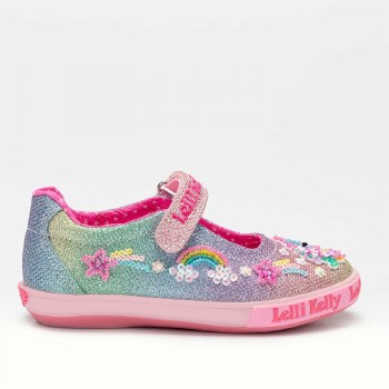 Lelli Kelly '7076' Girls Shoes (Multi Glitter)