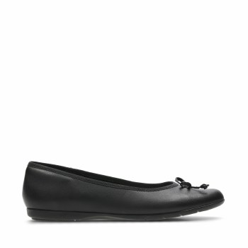 Clarks 'Jesse Shine' Girls School Shoes (Black Leather)