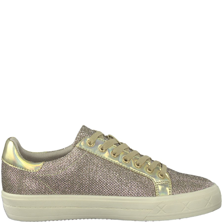 Tamaris '23732' Ladies Trainers (Gold 