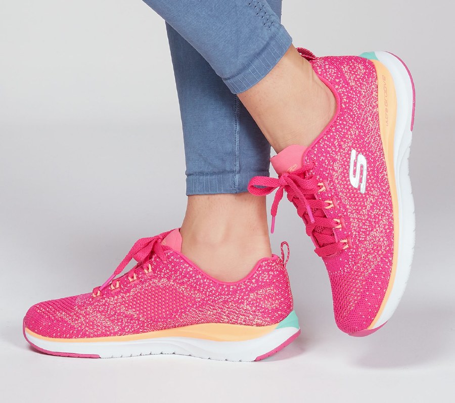 womens pink skechers