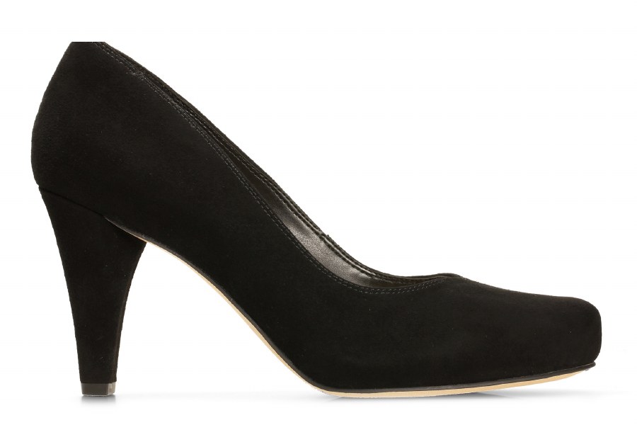 Mareo cayó En el nombre Clarks 'Dalia Rose' Ladies Heels (Black Suede) - Hand Footwear Ltd