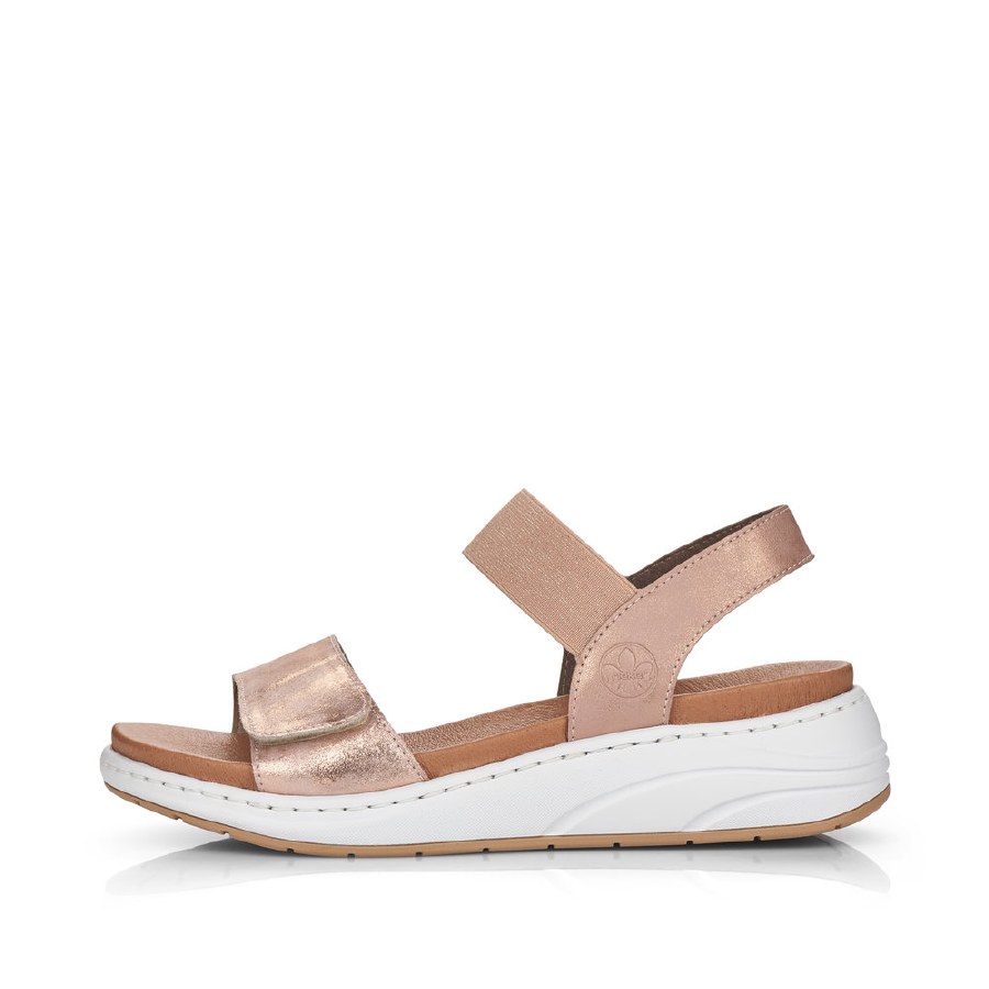 rieker rose gold sandals