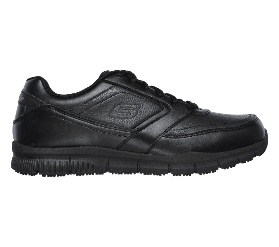 Skechers Work 'Relaxed Fit: Nampa SR' Mens Shoes (Black) - Hand ...