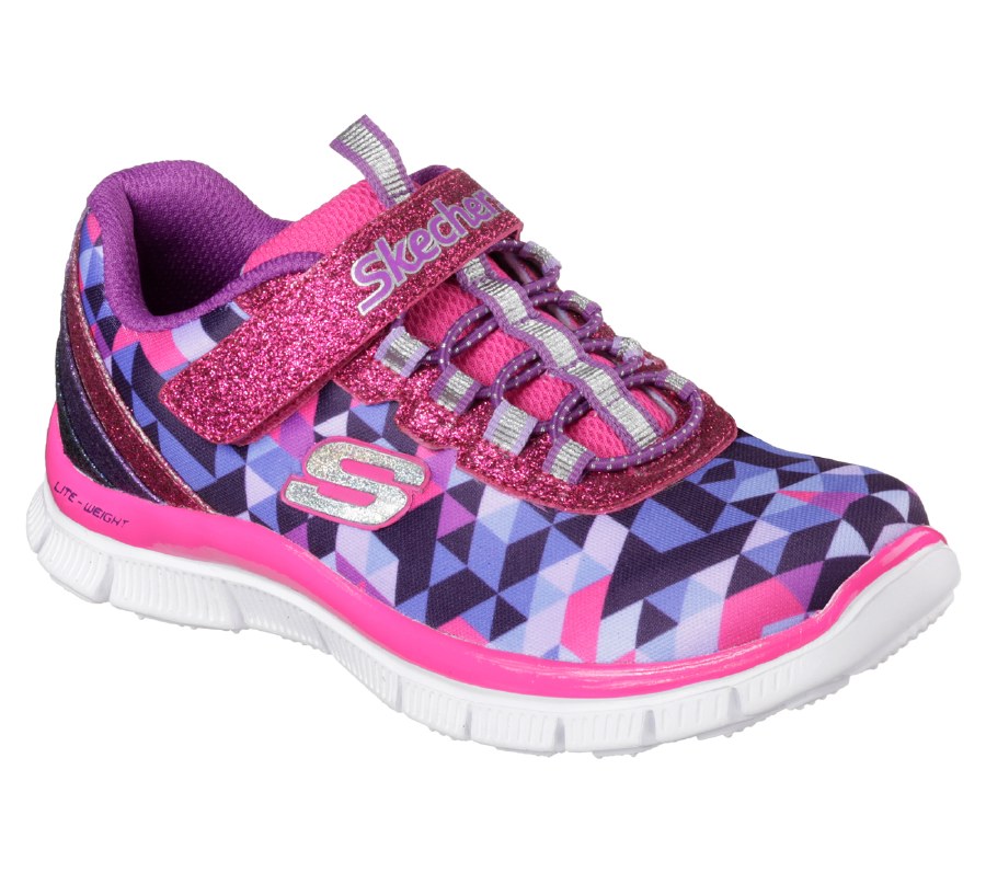 Geo Gems' Girls Trainers (Pink/Purple 