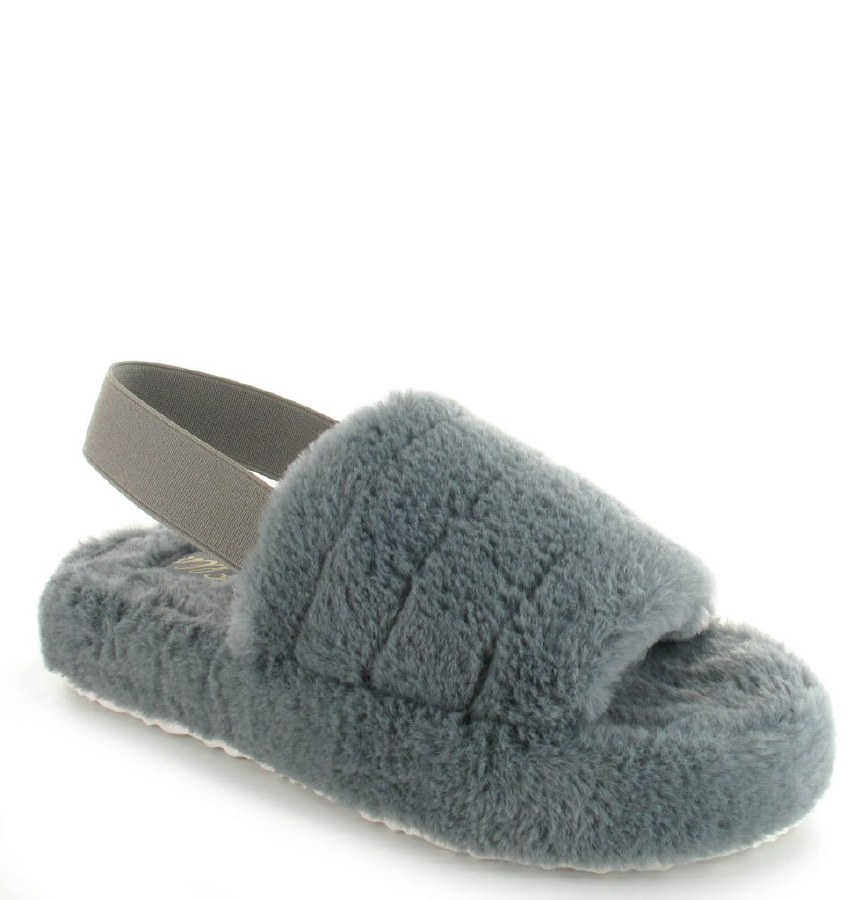 Ella Shoes 'Darcy' Ladies Slippers (Grey) - Hand Footwear Ltd