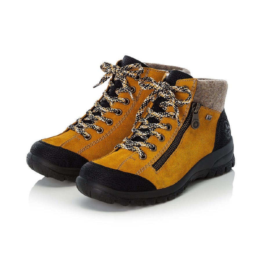 ladies yellow ankle boots