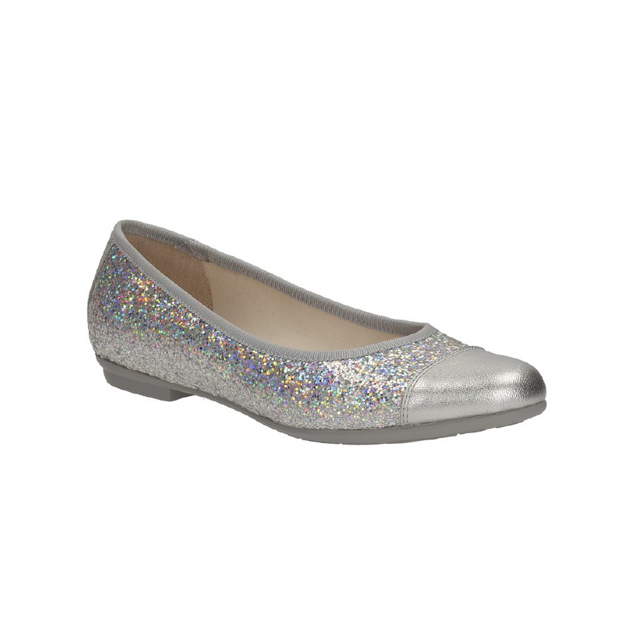 clarks silver pumps