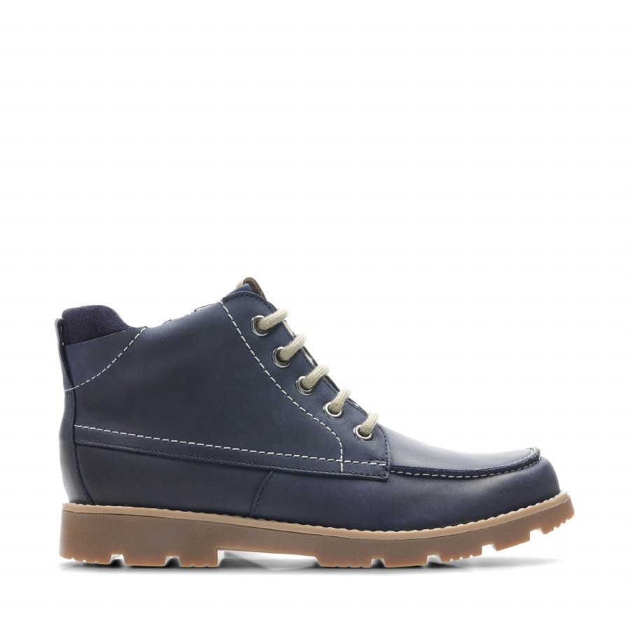 clarks boots navy