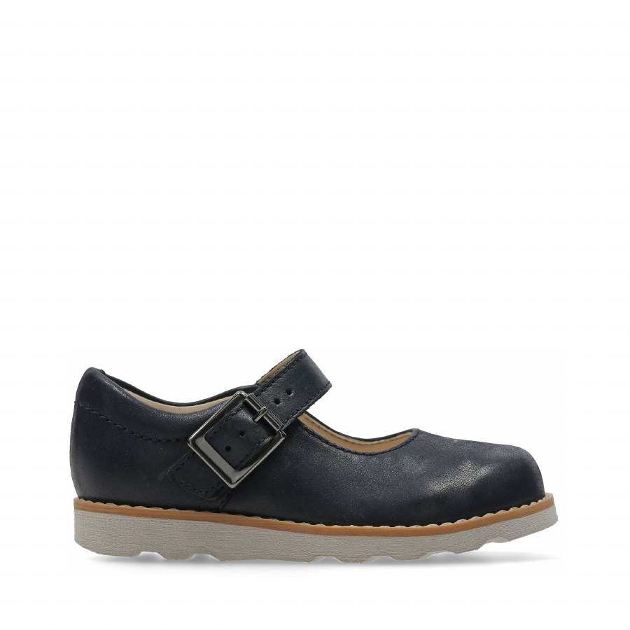Clarks 'Crown Honor' Girls Shoes (Navy 