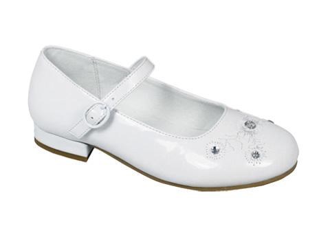 Dubarry 'Violet' Girls Communion Shoes (White Patent) - Hand Footwear Ltd