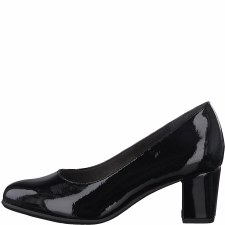 Soft Line '22469' Wide Ladies Heels (Black)