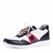 Tamaris '23792' Ladies Shoes (White/Navy)