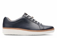 Clarks 'Amberlee Rosa' Ladies Casual Sneakers (Navy)