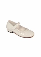 Dubarry 'Vivienne' Girls Communion Shoes (White Patent)