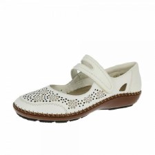 Rieker '44875' Ladies Comfort Shoes (White)