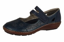 Rieker '44875' Ladies Comfort Shoes (Navy)