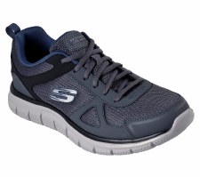 Skechers 'Track' Mens Trainers (Grey/Navy)