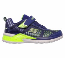 Skechers 'S Lights: Erupters II - Lava Waves' Boys Trainers (Navy/Lime)