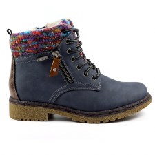 Lunar 'Jalapeno' Ladies Ankle Boots (Navy)