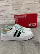 Redz 'CX407' Ladies Shoes (White/Navy)