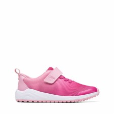 Clarks 'Aeon Pace Kids' Girls Trainers (Pink Interest)