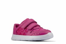 Clarks 'Ath Sonar Toddler' Girls Shoes (Lipstick Pink)