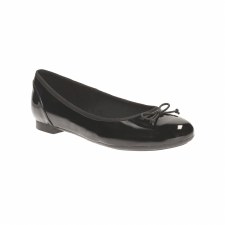 Clarks 'Couture Bloom' Ladies Pomps (Black Patent)