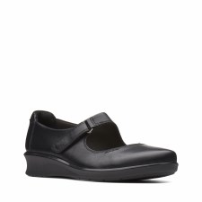 Clarks 'Hope Henley' Wide Fitting Ladies Shoes (Black)