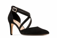 Clarks 'Laina85 Cross' Ladies Heels (Black Suede)