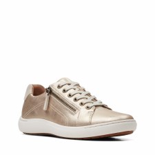 Clarks 'Nalle Lace' Ladies Sneakers (Champagne)