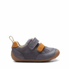 Clarks 'Tiny Fawn Toddler' Boys Pre Shoes (Grey)