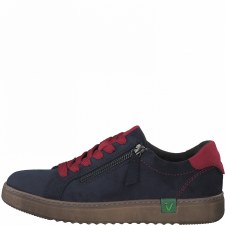 Jana '23780' Ladies Sneakers (Navy/Red)